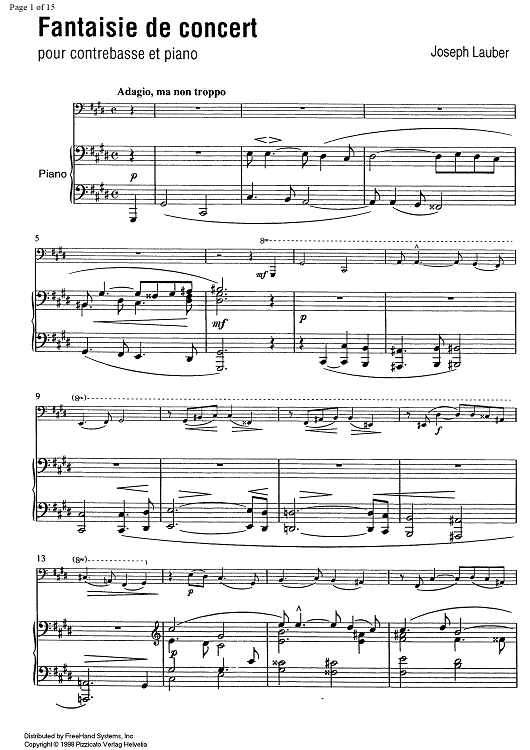 Fantaisie de concert - Score