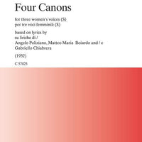 Four Canons - Choral Score