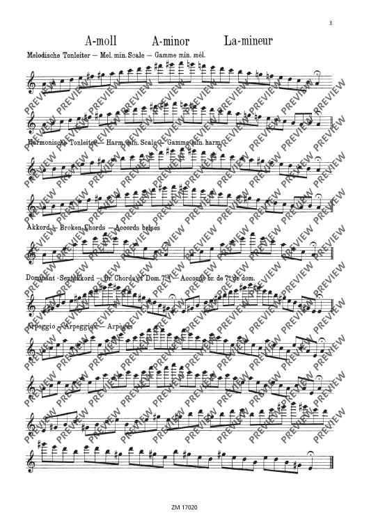 Scales, Broken Chords and Arpeggios" Sheet Music for Flute Sheet