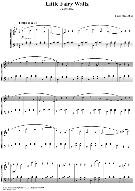 Little Fairy Waltz, Op. 105, No. 1