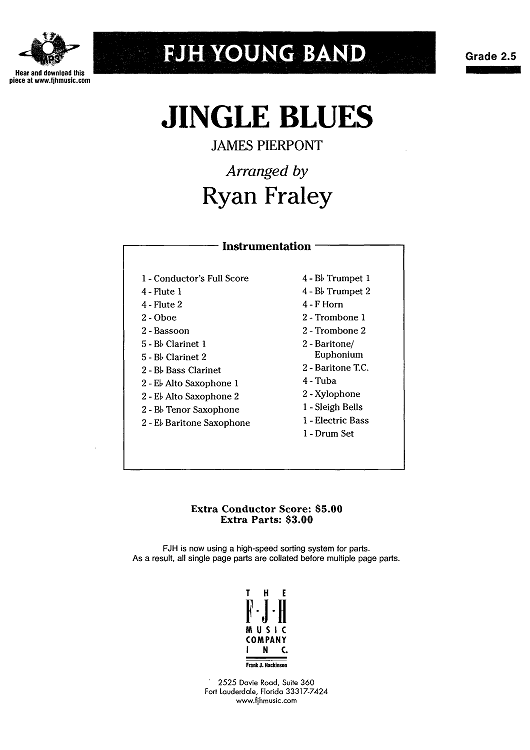 Jingle Blues - Score Cover