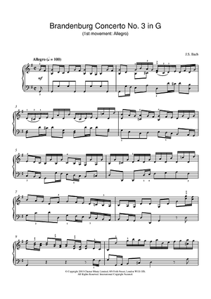 Brandenburg Concerto No. 3 in G (1st movement: Allegro)