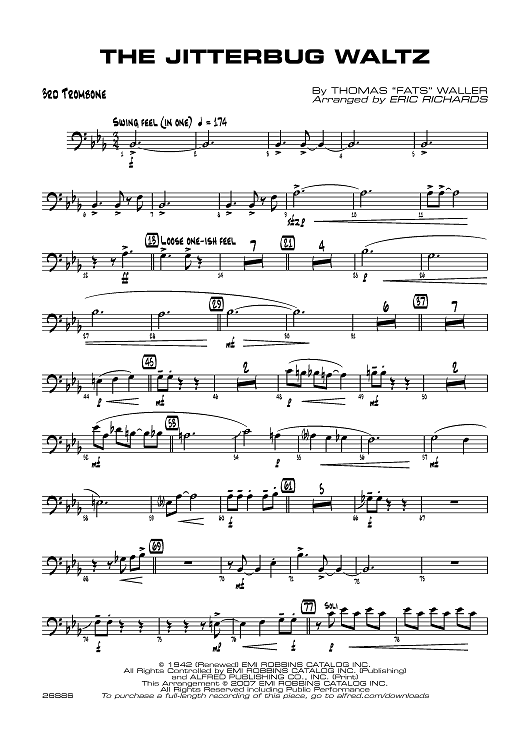 The Jitterbug Waltz - Trombone 3
