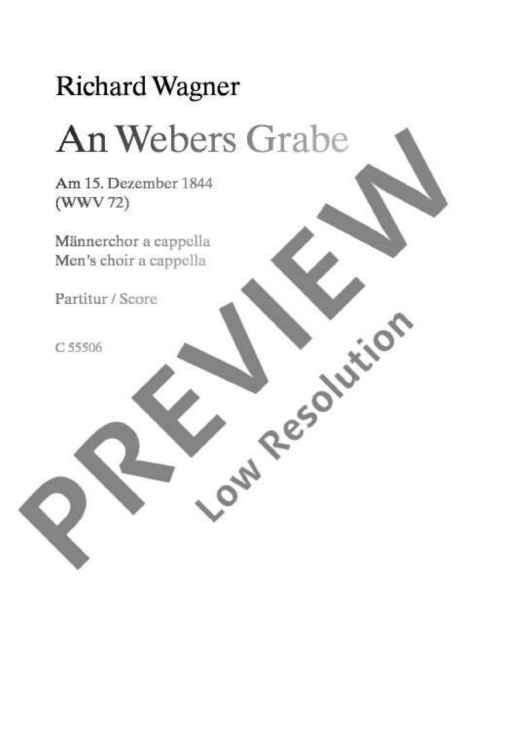 An Webers Grabe - Choral Score