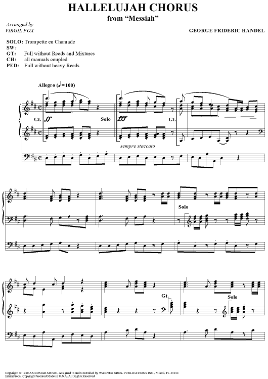 Hallelujah Chorus - from "Messiah"