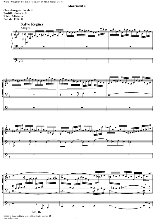 Symphony No. 2 in D Major, Op. 13: Movt. 4