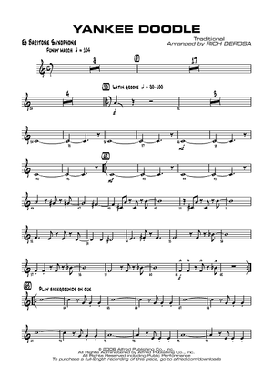 Yankee Doodle - E-flat Baritone Saxophone