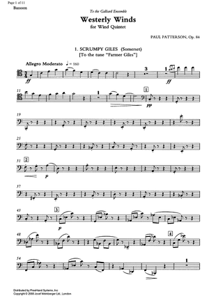 Westerly Winds Op.84 - Bassoon