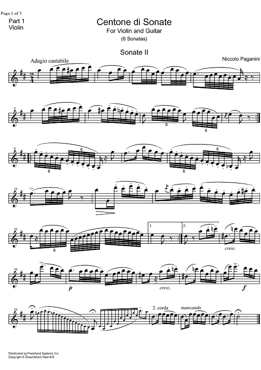 Sonata D Major - Violin