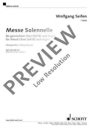 Messe Solennelle - Choral Score