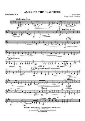 America the Beautiful - Clarinet 3 in B-flat (op. Alto Cl.)