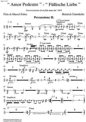 Amor pedestre- Fuessische Liebe [set of parts] - Percussion 2