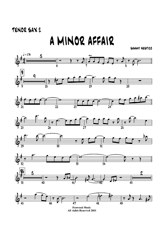A Minor Affair - Tenor Sax 2