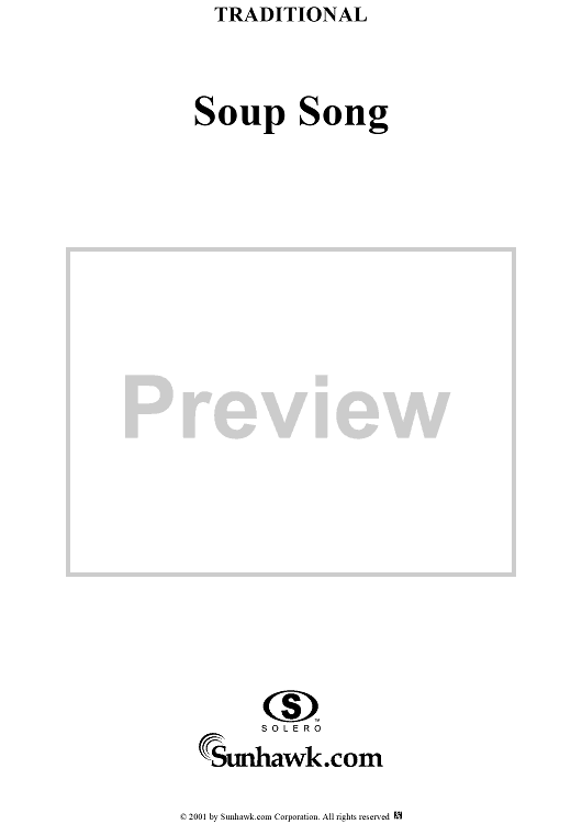 Soup Song" Sheet Music for Piano/Vocal/Chords Sheet Music Now