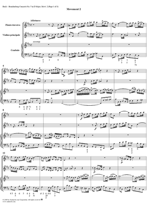 Brandenburg Concerto No. 5: Affettuoso - Score