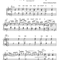 Jesu, Joy of Man's Desiring - from Cantata #147 - Keyboard or Guitar