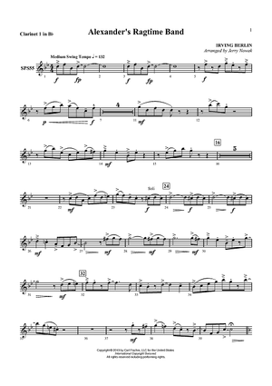 Alexander’s Ragtime Band - Clarinet 1 in Bb