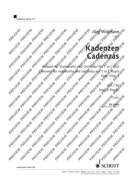 Cadenzas in C major - Cello