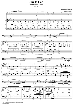 Sur le Lac, Op. 36 - Piano Score