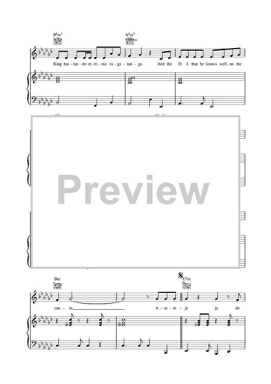 The Ketchup Song" Sheet Music by Las Ketchup for Piano/Vocal/Chords