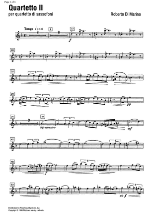 Quartetto II - B-flat Soprano Saxophone