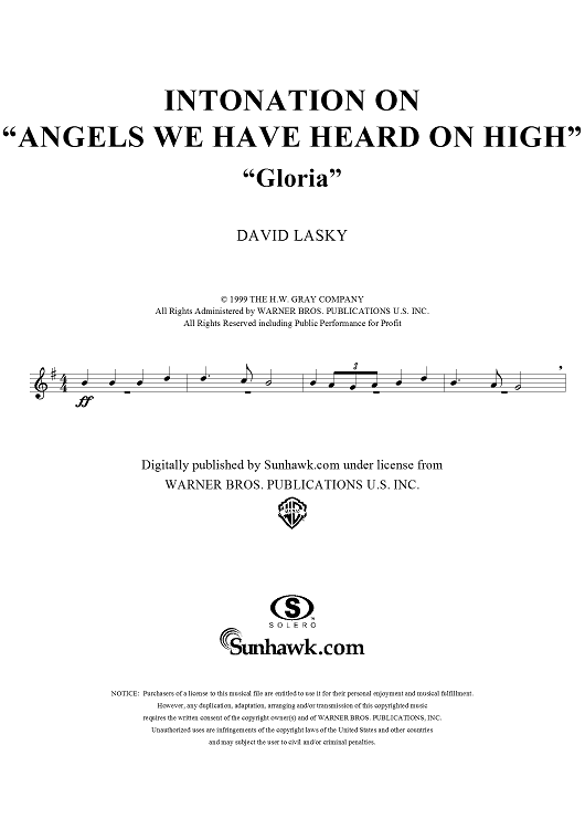 Intonation on "Angels We Have Heard On High" - Trumpet