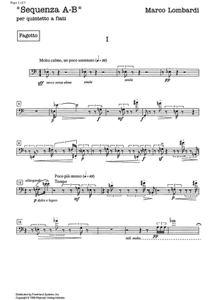 Sequenza A-B - Bassoon
