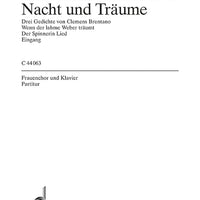 Nacht und TrÄume - Score