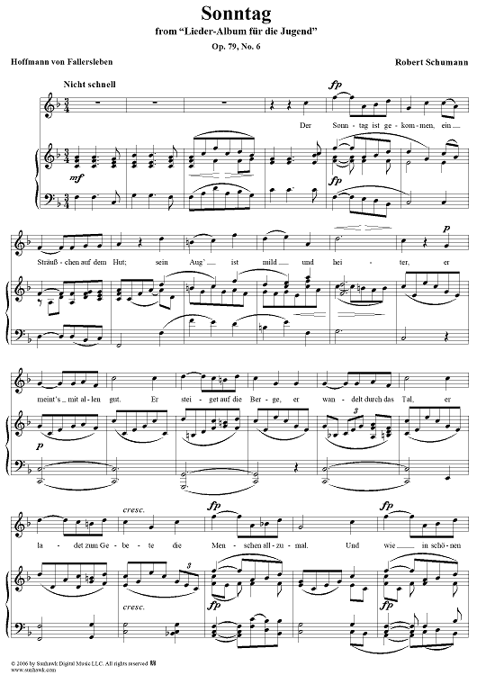 Sonntag, No. 6, Op. 79