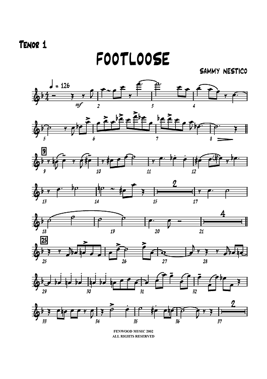 Footloose - Tenor Sax 1
