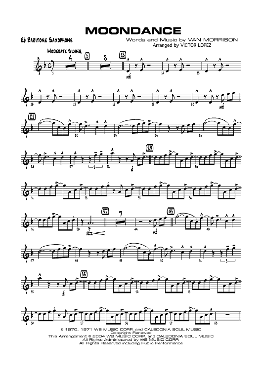 Moondance - E-flat Baritone Saxophone