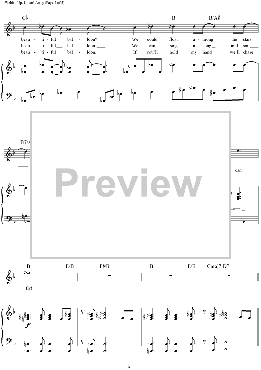 Up up and away piano deals