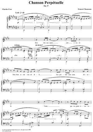 Chanson Perpétuelle, Op. 37