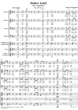 Habet Acht!: "Habet Acht, auf der Jagd", No. 2 from "Jagdlieder", Op. 137