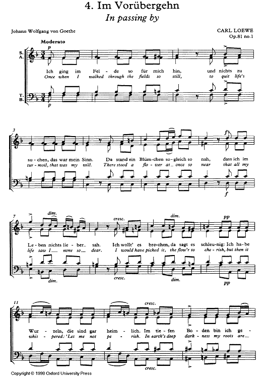 Im Vorübergehn Op.81 No. 1