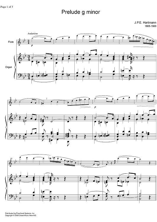 Prelude g minor - Score