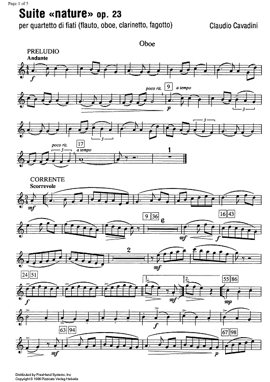 Suite nature Op.23 - Oboe