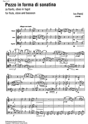 Pezzo in forma di sonatina - Score