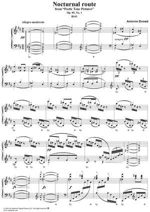 Nocturnal route, No. 1 from "Poetic Tone Pictires", Op. 85