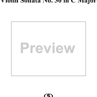 Violin Sonata No. 30 in C Major, K385c - Full Score
