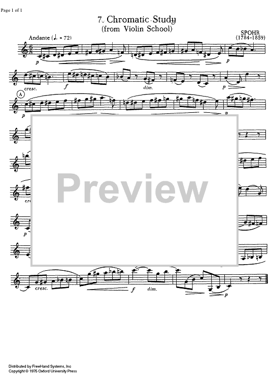 Chromatic Study (from Violin School) - Clarinet in B-flat
