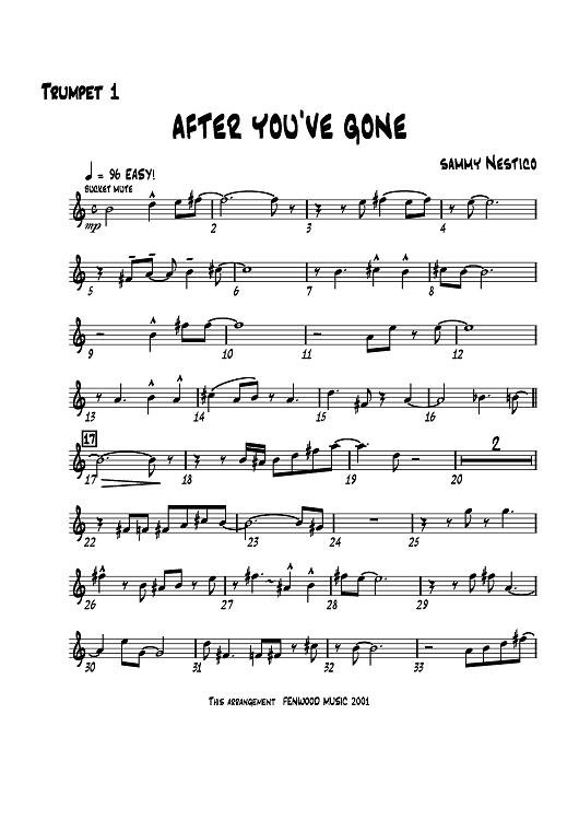 After You've Gone - Trumpet 1