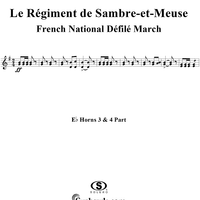 Le Régiment de Sambre-et-Meuse - E-flat Horns 3 & 4