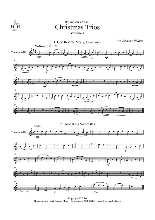 Christmas Trios, Volume 2 - Trumpet in B-flat