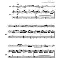 Largo from "Winter - The Four Seasons" - Piano Score