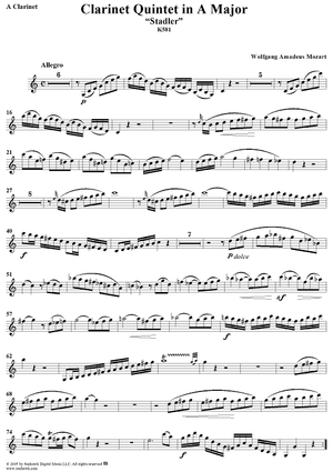 Clarinet Quintet in A Major, K581 - Clarinet
