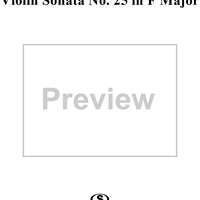 Violin Sonata No. 25 in F Major, K374e - Full Score