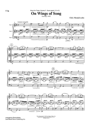 On Wings of Song - from Op. 34, #2 - Score
