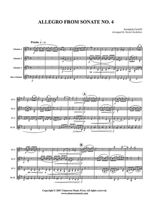 Allegro from Sonate No. 4 - Score
