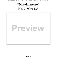 Mass No. 6 in G Major, "Nikolaimesse": No. 3, Credo